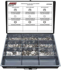 Value Collection - 1/4-20 to 3/8-16 Thread, 750 Piece Stainless Steel Nut & Washer Assortment - Grade 18-8 - All Tool & Supply