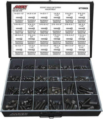 Value Collection - 375 Piece Alloy Steel Socket Head Cap Screws - 1/4-20 to 5/8-11 Thread - All Tool & Supply