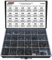 Value Collection - 690 Piece Alloy Steel Socket Head Cap Screws - #4-40 to 5/16-18 Thread - All Tool & Supply