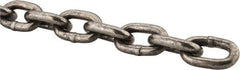 Peerless Chain - 1/4" Welded High Test Chain - 2,600 Lb Capacity, Grade 43, Carbon Steel, Standard Finish - All Tool & Supply