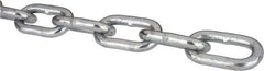 Peerless Chain - 1/4" Welded High Test Chain - 2,600 Lb Capacity, Grade 43, Carbon Steel, Zinc Plated Finish - All Tool & Supply