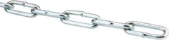 Campbell - #1 Welded Straight Link Coil Chain - 370 Lb Capacity, Steel, Zinc Plated Finish - All Tool & Supply