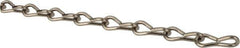 Made in USA - 0.062" Diam Stainless Steel Single Jack Chain - 10 Lb Load Limit, 23 Links per Foot, #16 - All Tool & Supply