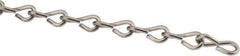 Made in USA - 0.08" Diam Stainless Steel Single Jack Chain - 16 Lb Load Limit, 19 Links per Foot, #14 - All Tool & Supply