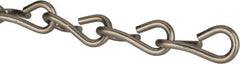 Made in USA - 0.135" Diam Stainless Steel Single Jack Chain - 50 Lb Load Limit, 13 Links per Foot, #10 - All Tool & Supply