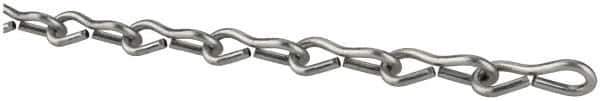 Made in USA - 0.062" Diam Steel Single Jack Chain - 10 Lb Load Limit, #16, Zinc Plated Finish - All Tool & Supply