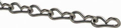 Made in USA - 0.105" Diam Steel Single Jack Chain - 29 Lb Load Limit, #12, Pre-Galvanized Finish - All Tool & Supply