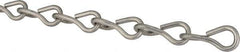 Made in USA - 0.135" Diam Steel Single Jack Chain - 43 Lb Load Limit, #10, Pre-Galvanized Finish - All Tool & Supply