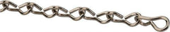 Made in USA - 0.062" Diam Steel Single Jack Chain - 10 Lb Load Limit, #16, Nickel Plated Finish - All Tool & Supply