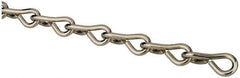 Made in USA - 0.105" Diam Steel Single Jack Chain - 29 Lb Load Limit, #12, Nickel Plated Finish - All Tool & Supply