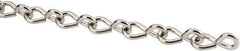 Made in USA - 0.135" Diam Steel Single Jack Chain - 43 Lb Load Limit, #10, Nickel Plated Finish - All Tool & Supply