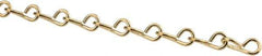 Made in USA - 0.047" Diam Steel Single Jack Chain - 5 Lb Load Limit, #18, Brass Plated Finish - All Tool & Supply