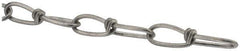 Peerless Chain - 0.12" Diam Steel Double Loop Chain - 200 Lb Load Limit, #1/0, Zinc Plated Finish, 1.78" Inside Length - All Tool & Supply