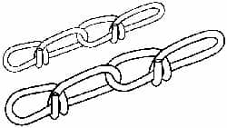 Campbell - 0.08" Diam Steel Double Loop Chain - All Tool & Supply