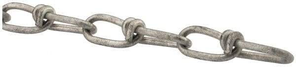 Campbell - 0.162" Diam Steel Double Loop Chain - 365 Lb Load Limit, #4/0, Hot Galvanized Finish, 2.19" Inside Length - All Tool & Supply