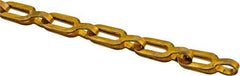 Made in USA - 0.028" Diam Brass Plumber's Safety Chain - 50 Lb Load Limit, #2, Standard Finish, 0.7" Inside Length - All Tool & Supply