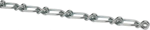 Campbell - 0.091" Diam Steel Single Loop Chain - 155 Lb Load Limit, #2, Zinc Plated Finish, 1.08" Inside Length - All Tool & Supply