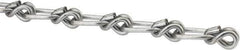 Made in USA - 0.135" Diam Steel Single Loop Chain - 340 Lb Load Limit, #2/0, Zinc Plated Finish, 1.48" Inside Length - All Tool & Supply