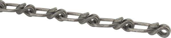 Campbell - 0.12" Diam Steel Single Loop Chain - 265 Lb Load Limit, #1/0, Hot Galvanized Finish, 1.29" Inside Length - All Tool & Supply