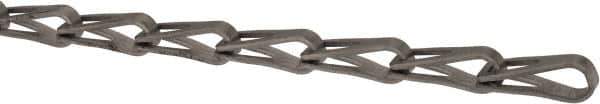 Made in USA - 0.035" Diam Steel Sash Chain - 75 Lb Load Limit, #8, Standard Finish - All Tool & Supply