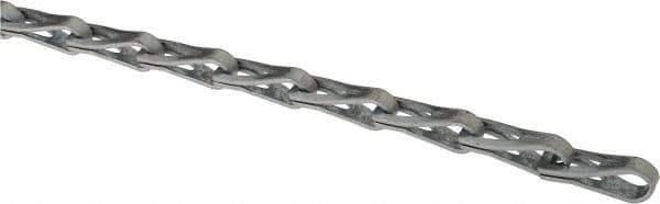 Made in USA - 0.035" Diam Steel Sash Chain - 75 Lb Load Limit, #8, Zinc Plated Finish - All Tool & Supply