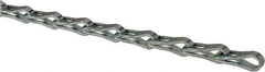 Made in USA - 0.042" Diam Steel Sash Chain - 95 Lb Load Limit, #25, Zinc Plated Finish - All Tool & Supply