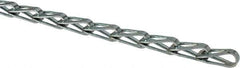 Made in USA - 0.035" Diam Steel Sash Chain - 105 Lb Load Limit, #35, Zinc Plated Finish - All Tool & Supply