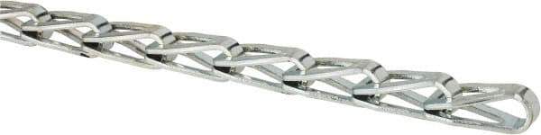 Made in USA - 0.042" Diam Steel Sash Chain - 140 Lb Load Limit, #40, Zinc Plated Finish - All Tool & Supply