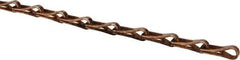 Made in USA - 0.035" Diam Steel Sash Chain - 75 Lb Load Limit, #8, Copper Dipped Finish - All Tool & Supply