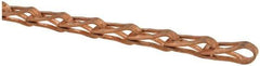 Made in USA - 0.035" Diam Steel Sash Chain - 105 Lb Load Limit, #35, Copper Dipped Finish - All Tool & Supply