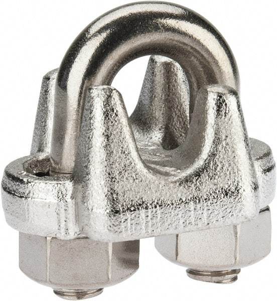 Campbell - 7/16" Wire Rope U-Bolt Clip - 316 Stainless Steel - All Tool & Supply