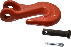 Campbell - 1/4 Inch Chain Diameter, Grade 70 Clevis Hook - 4,100 Lbs. Load Capacity, 3/08 Inch Inside Diameter, 11/32 Inch Pin Diameter, 5/16 Inch Hook Throat - All Tool & Supply