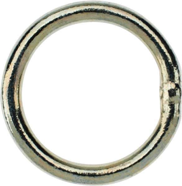 Campbell - 1/4 Inch Wire Size Welding Ring - 1-1/2 Inch Inside Diameter, 450 Lbs. Load Limit, Zinc Plated Finish - All Tool & Supply