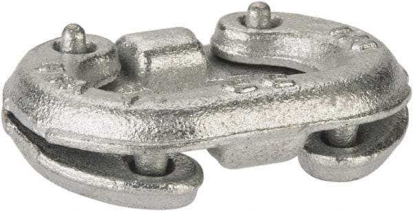 Campbell - Galvanized Carbon Steel Connecting Link - 1/4" Diameter, 1,400 Lb Load Limit - All Tool & Supply