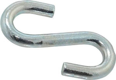 Campbell - Trade Size #100, Carbon Steel Zinc Plated S-Hook - 290 Lb Capacity, 0.312" Wire, 2-1/4" OAL - All Tool & Supply