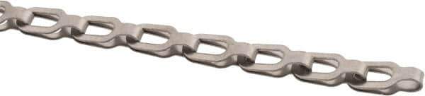 Made in USA - 0.018" Diam Stainless Steel Plumber's Safety Chain - 50 Lb Load Limit, 27 Links per Foot, #2/0, Standard Finish - All Tool & Supply