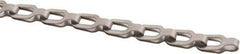 Made in USA - 0.018" Diam Stainless Steel Plumber's Safety Chain - 50 Lb Load Limit, 27 Links per Foot, #2/0, Standard Finish - All Tool & Supply