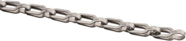 Made in USA - 0.023" Diam Stainless Steel Plumber's Safety Chain - 75 Lb Load Limit, 24 Links per Foot, #1/0, Standard Finish - All Tool & Supply