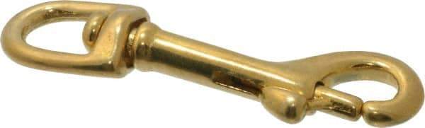 Value Collection - 3" Long Oval Swivel Eye Bolt Snap - Solid Brass with 1/4" Snap Opening - All Tool & Supply