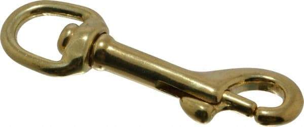 Value Collection - 3" Long Oval Swivel Eye Bolt Snap - Solid Brass with 1/4" Snap Opening - All Tool & Supply