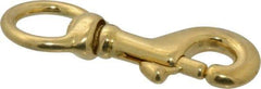 Value Collection - 3-1/8" Long Oval Swivel Eye Bolt Snap - Solid Brass with 5/16" Snap Opening - All Tool & Supply