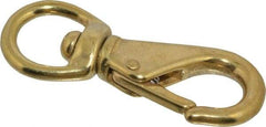 Value Collection - 3-1/4" Long Swivel Eye Boat Snap - Solid Brass with 3/8" Snap Opening - All Tool & Supply