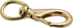 Value Collection - 3-3/4" Long Swivel Eye Boat Snap - Solid Brass with 1/2" Snap Opening - All Tool & Supply