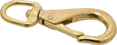 Value Collection - 4-1/2" Long Swivel Eye Boat Snap - Solid Brass with 9/16" Snap Opening - All Tool & Supply