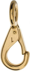 Value Collection - 3" Long Fixed Eye Boat Snap - Solid Brass with 3/8" Snap Opening - All Tool & Supply