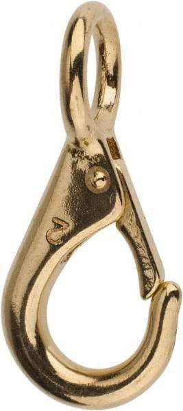 Value Collection - 3-1/4" Long Fixed Eye Boat Snap - Solid Brass with 1/2" Snap Opening - All Tool & Supply