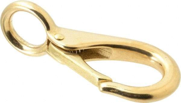 Value Collection - 3-7/8" Long Fixed Eye Boat Snap - Solid Brass with 5/8" Snap Opening - All Tool & Supply