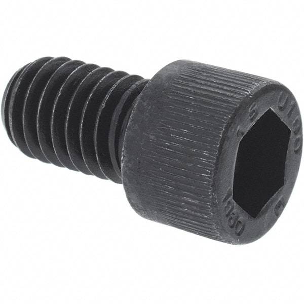 Unbrako - M4x0.70 Metric Coarse Hex Socket Drive, Socket Cap Screw - Grade 12.9 Alloy Steel, Black Oxide Finish, 35mm Length Under Head - All Tool & Supply