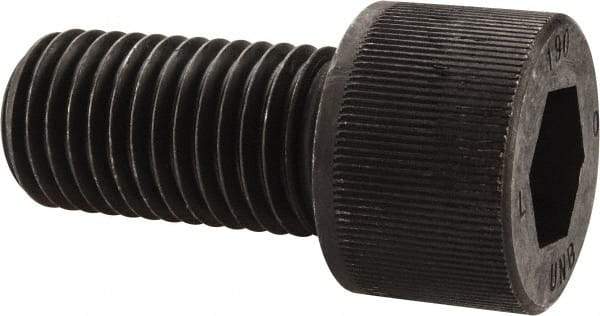 Unbrako - 1-8 UNC Hex Socket Drive, Socket Cap Screw - Alloy Steel, Black Oxide Finish, 2" Length Under Head - All Tool & Supply