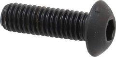 Unbrako - #10-32 UNF Hex Socket Drive, Button Screw - Alloy Steel, Black Oxide Finish, 5/8" Length Under Head - All Tool & Supply